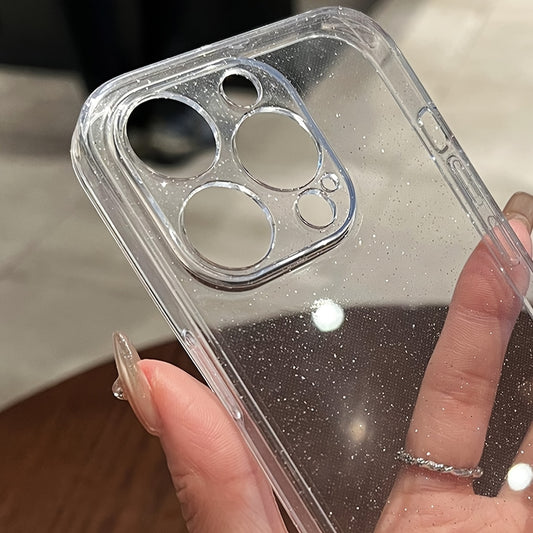 Simli Şeffaf Silikon Kılıf – Parlak ve Koruyucu Tasarım