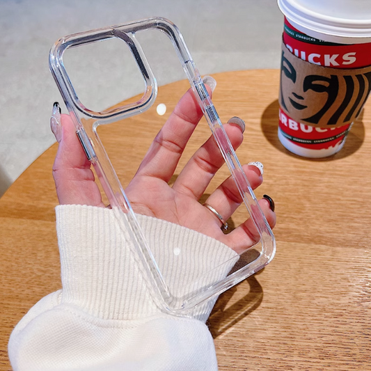 iPhone Arkası Sararmaz, Yanları Kalın Sararır Darbeye Dayanıklı Telefon Kılıfı