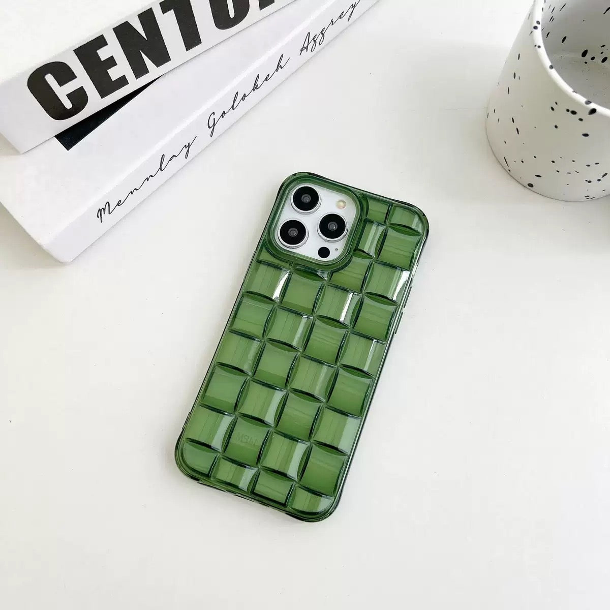 Matcha Kapak, Şeffaf Zümrüt Yeşili Koruyucu Kılıf