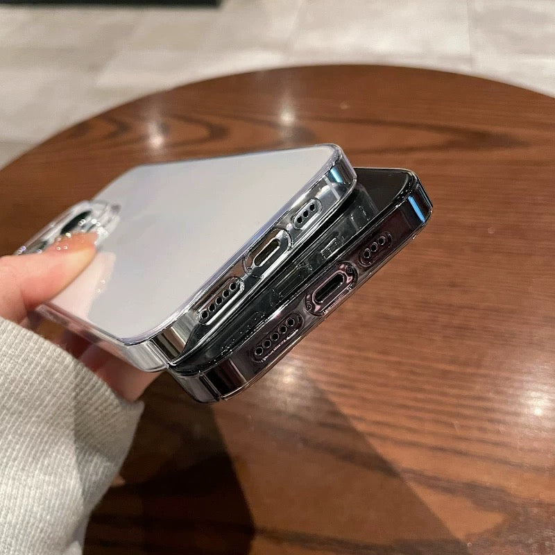 iPhone Sararmaz Mika Ultra İnce Sert Şeffaf Telefon Kılıfı (Silikon Değil)