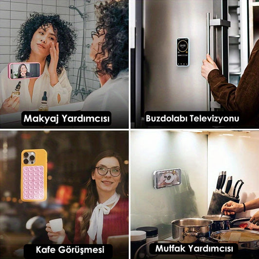 Silikon Çift Taraflı Vakumlu Telefon Tutucu