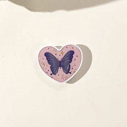 Popsocket Kalp Şekilli Desenli Yapışkanlı Telefon Tutacağı