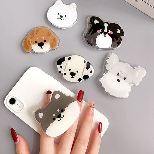 Popsocket Sevimli Köpek Desenleri Yapışkanlı Telefon Tutacağı