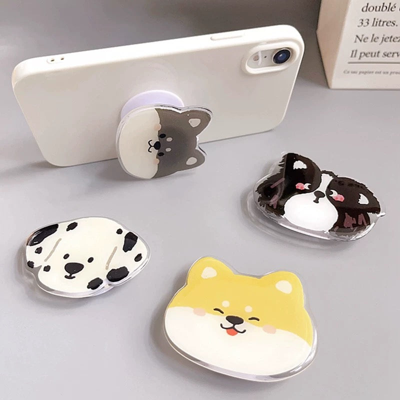 Popsocket Sevimli Köpek Desenleri Yapışkanlı Telefon Tutacağı