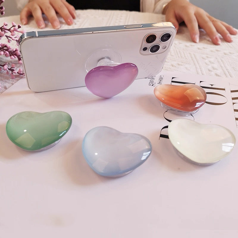 Popsocket Kalp Şekilli Yapışkanlı Telefon Tutacağı