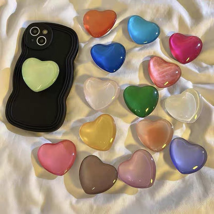 Popsocket Kalp Şekilli Yapışkanlı Telefon Tutacağı