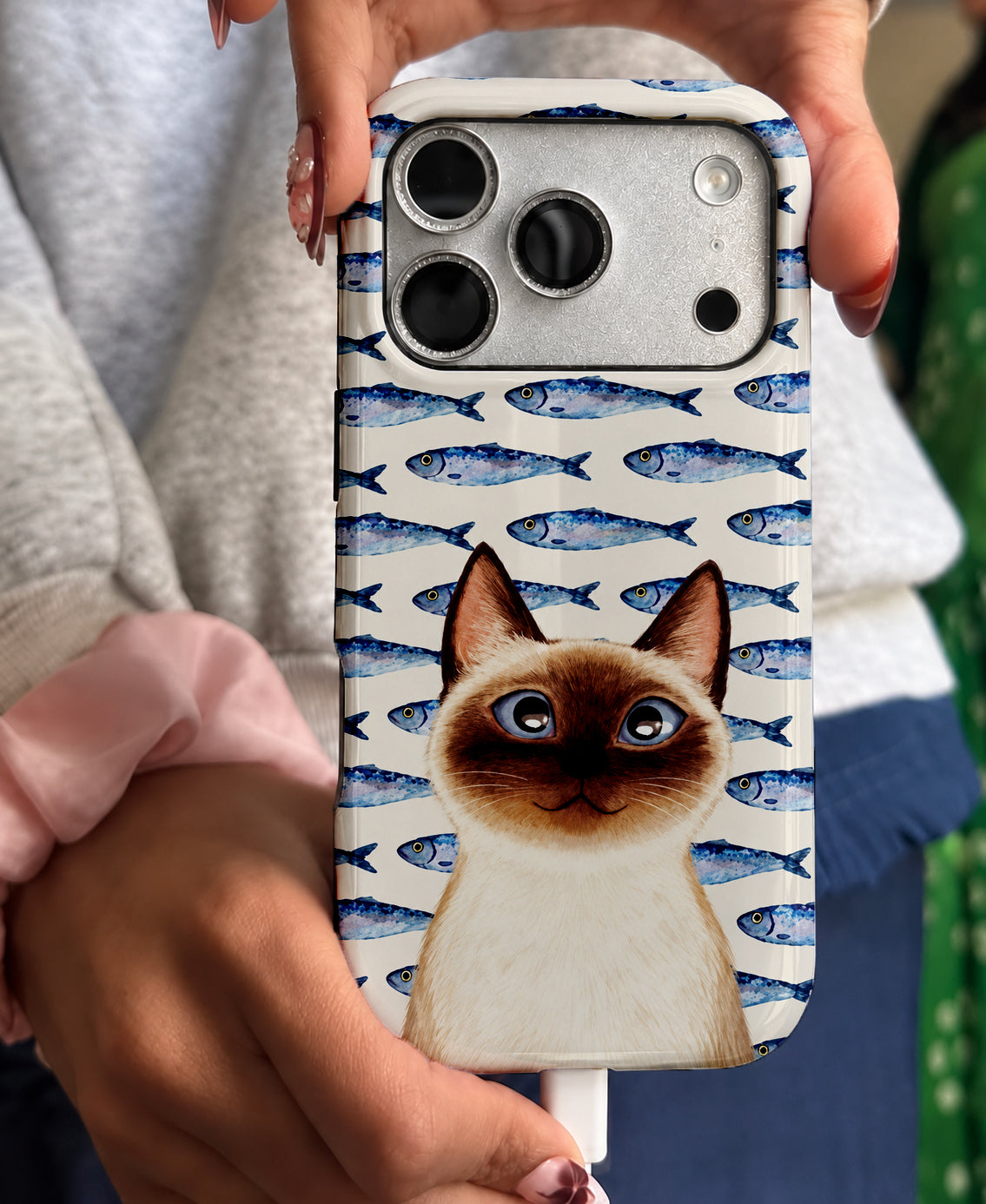 Kedinin Balık Rüyası, Parlak Çift Katmanlı, Tough Telefon Kılıfı