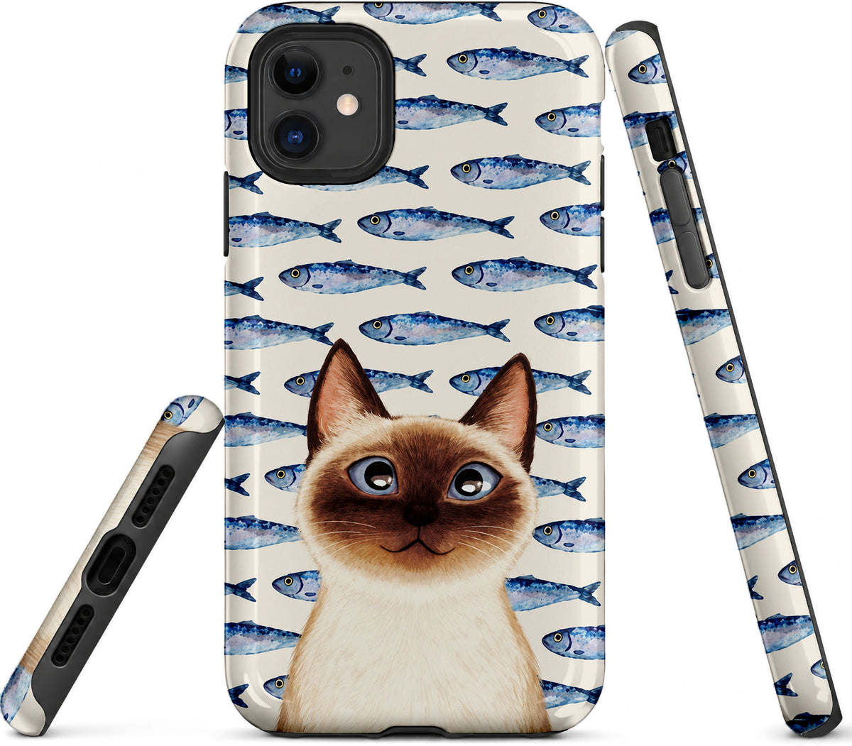 Kedinin Balık Rüyası, Parlak Çift Katmanlı, Tough Telefon Kılıfı