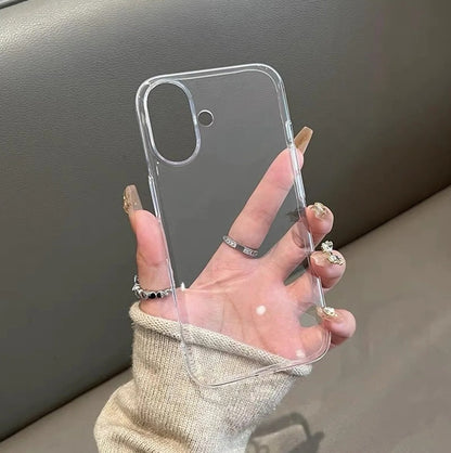 iPhone Sararmaz Mika Ultra İnce Sert Şeffaf Telefon Kılıfı (Silikon Değil)