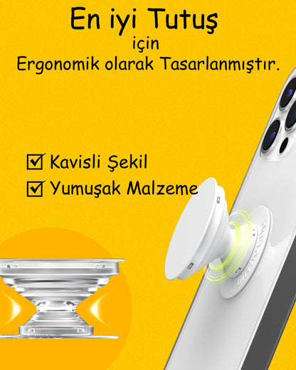 Popsocket Kurabiye Desenli Yapışkanlı Telefon Tutacağı